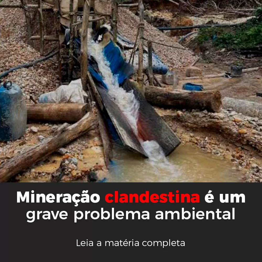 Mineração clandestina é um grave problema ambiental - Entenda o motivo.